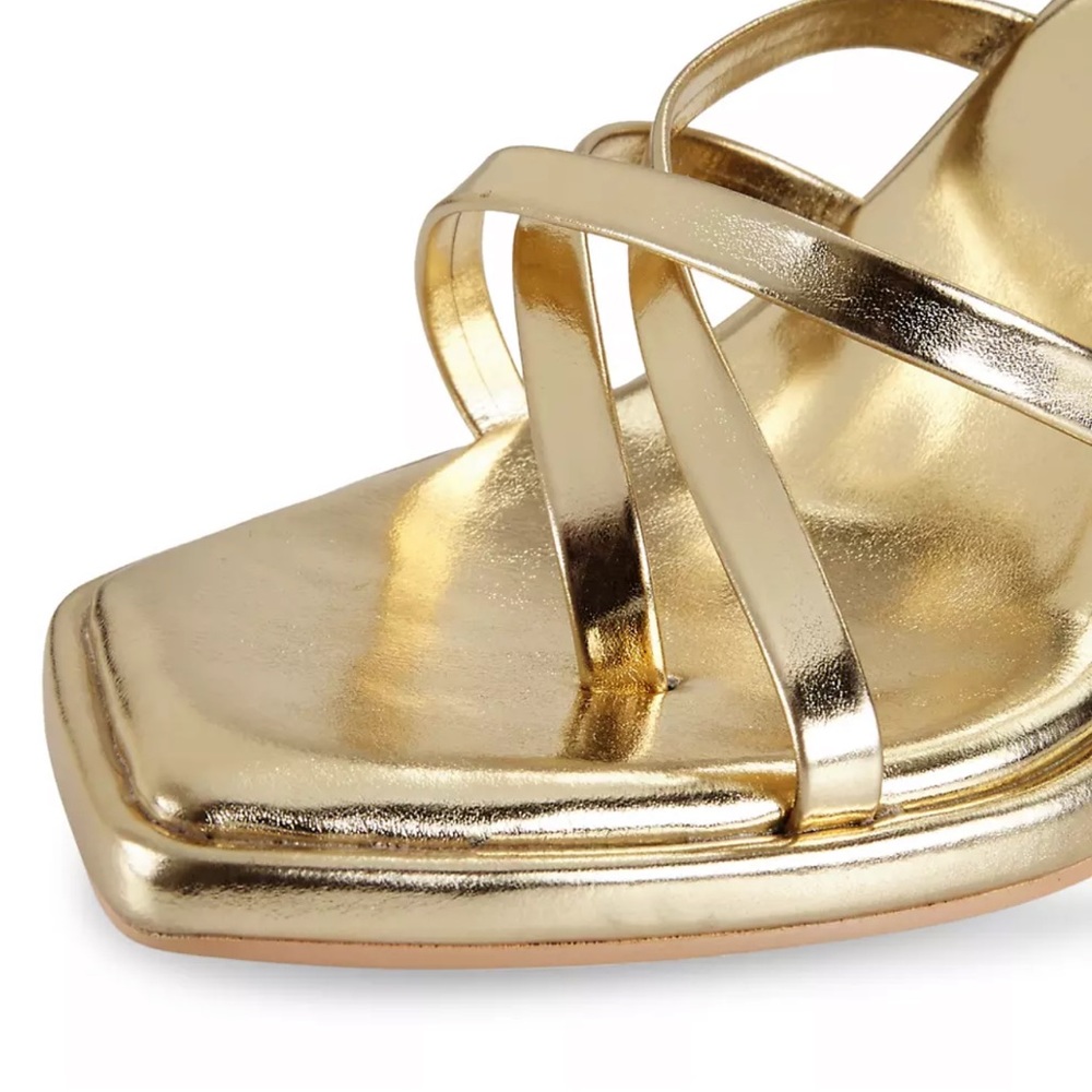 AM:PM Isla Metallic Lace-Up Heeled Sandals - Picture 4 of 5
